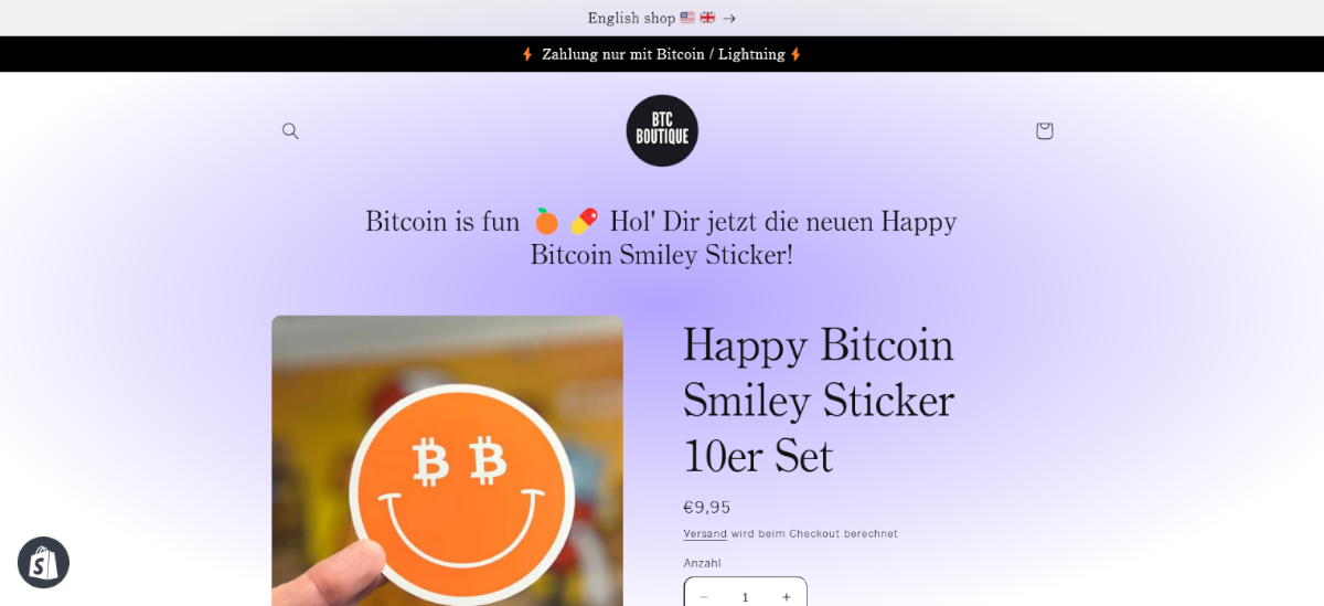 BTCpay server für Webshop